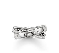Thomas Sabo Unisexe Anneau Multiple Foi, Amour, Espoir Bague Argent Sterling 925 TR1930-001-12
