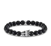 Thomas Sabo Unisexe Argent Fin Obsidienne Bracelet - A1940-705-11-L19,5