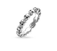 Thomas Sabo Unisexe Bague tête de Mort Bague Argent Sterling 925, Noirci TR1922-001-12