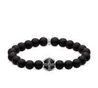 Thomas Sabo Unisexe Bracelet Croix Noir Argent Sterling 925, Noirci A1928-812-11