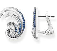Thomas Sabo Wave Ear Clips Bleu foncé Taille unique Female