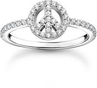 Thomas Sabo Women's Peace Solitaire Ring Argent 50 Female