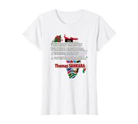 Thomas Sankara - « A Soldier is A Potential Criminal » T-Shirt, Femme, Blanc, M