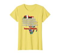 Thomas Sankara - « A Soldier is A Potential Criminal » T-Shirt, Femme, Citron, M