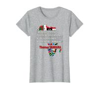 Thomas Sankara - « A Soldier is A Potential Criminal » T-Shirt, Femme, Gris Chiné, M