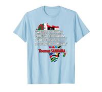 Thomas Sankara - « A Soldier is A Potential Criminal » T-Shirt, Homme, Bleu Céleste, XXL
