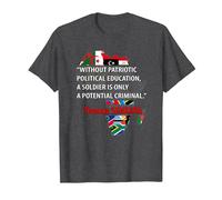 Thomas Sankara - « A Soldier is A Potential Criminal » T-Shirt, Homme, Chiné Foncé, 5XL