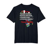 Thomas Sankara - « A Soldier is A Potential Criminal » T-Shirt, Homme Grandes Tailles, Noir, 4X Tall