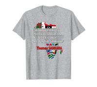 Thomas Sankara - « A Soldier is A Potential Criminal » T-Shirt, Homme, Gris Chiné, XXL