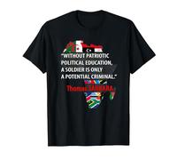 Thomas Sankara - « A Soldier is A Potential Criminal » T-Shirt, Homme, Noir, XXL