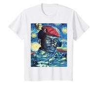 Thomas Sankara dans Le Style Van Gogh T-Shirt, Enfant, Blanc, 8 Ans