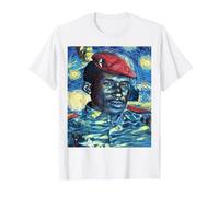 Thomas Sankara dans Le Style Van Gogh T-Shirt, Homme, Blanc, M
