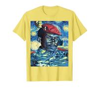Thomas Sankara dans Le Style Van Gogh T-Shirt, Homme, Citron, M