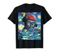 Thomas Sankara dans Le Style Van Gogh T-Shirt, Homme, Noir, M