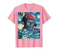 Thomas Sankara dans Le Style Van Gogh T-Shirt, Homme, Rose, XL