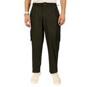 Thomas Scott Homme | Solide | Léger | Tissu respirant | Taille moyenne | Coupe droite | Mélange de polyester | Taille avec bouton | Pantalon chino | Pantalon, Olive, 34
