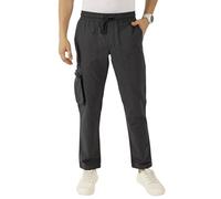 Thomas Scott Pantalon cargo élastique en coton mélangé léger et respirant pour homme - Taille mi-haute, gris, 38