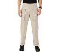 Thomas Scott Pantalon cargo uni léger et respirant pour homme - Taille moyenne - Coupe droite - Mélange de coton - Taille boutonnée, gris clair, 36