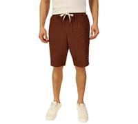 Thomas Scott Short en tissu éponge coupe décontractée pour homme, Marron café, S