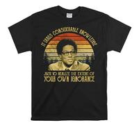 Thomas Sowell T-shirt vintage unisexe avec citation « It Takes Considerable Knowledge Just to Realize The Extent of Your Own Ignorance », Noir , 3XL