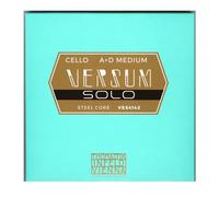 Thomastik Cordes Violoncelle 4/4 Versum Solo - jeu cordes La+Re, cble acier, filage en alliage spécial, moyen