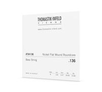 Thomastik corde Si .136 noyau rond en acier, filage en alliage de nickel à plat long scale 34" JF34136 pour Basse Électrique Jazz jeu JF345, JF346