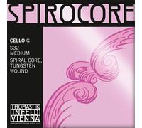 Thomastik-Infeld Cordes de violoncelle Spirocore Noyau spirale Sol filé tungstène 4/4 Souple