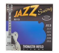 Thomastik-Infeld Cordes pour guitare électrique Jazz Swing JS113 Flatwound Nickel Medium 13-53