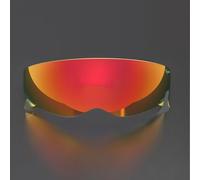 THOMIX Visière Casque Moto pour Scorpion EXO Covert Combat, Écran de Rechange Anti-UV & Antibuée, Accessoire Casque Moto Multicolore Résistant aux Rayures,D Gold Red