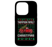 Thompson Family Ugly Christmas Sweater Red Truck Funny Xmas Coque pour iPhone 14 Pro