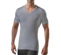 Thompson Tee - Haut anti-transpiration avec renforcement des aisselles - Coupe slim-Homme-Col en V-Gris-Small