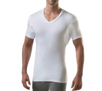 THOMPSON TEE The Maillot antitranspiration pour Homme avec Coussinets d'aisselles antitranspirants (Coupe Slim, col en V), Blanc, XL