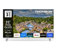 Thomson 32FQG3S15CW - TV QLED 32"" (80 cm) - Full HD 1920x1080 - Adaptateur 12V - Google TV - 3xHDMI 1.4 - WiFi