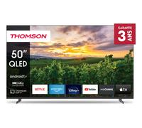 THOMSON 50"" (126 cm) QLED 4K UHD Smart Téléviseur - Android TV (DVB-C/S2/T2, Netflix, Prime Video, Disney+) - 50QA2S13- 2023
