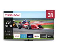 Google TV 75" QLED Pro avec pied central rotatif, 144Hz 190cm 2024