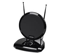 Thomson Antenne Intérieure ANT1418BK (pour Radio/TV, réception numérique DVB-T/-T2, réception Dab/Dab+, Convient au récepteur/syntoniseur VHF, avec Prise 12V pour Voiture, Performance 35) Noir