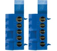 Thomson Bornier neutre Bleu 6 connexions (Lot de 2)