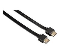 Thomson Câble HDMI™ (haut débit, HDMI mâle-mâle, plat, Ethernet, longueur de câble de 3 m, 18 Gbit/s, résolution de 4096 x 2160 pixels, câble extrêmement plat) Noir/Or