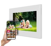 Thomson Cadre Photo 7 pouces BLANC - 17,8 cm, 1024x600 HD IPS, Écran Tactile, Mémoire 32 Go, Rotation Automatique, Connexion Multi-utilisateurs, WLAN, Support sur Pied ou Fixation Murale, iOS, Android