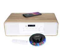 THOMSON Chaîne Hi-Fi Compacte Bluetooth MIC301IBT 60W Radio FM Lecteur CD Charge Induction + Jeu de Lumière OVNI