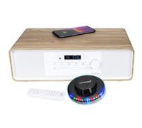 Chaîne Hi-Fi Compacte Bluetooth MIC301IBT 60W Radio FM Lecteur CD Charge Induction + Jeu de Lumière OVNI