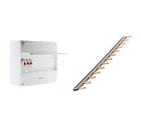 Thomson Coffret électrique prééquipé 1 rangée 13 modules & Zenitech Peigne 13 modules noir/blanc longueur 220mm