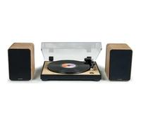 THOMSON WS602DUO - Ensemble de 2 enceintes avec caisson en bois - 100W - Bluetooth 5.0 - 2 sorties RCA - Bois clair