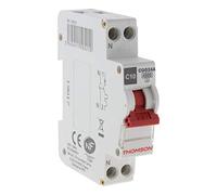 Thomson Disjoncteur à vis PH+N 10A NF Pouvoir de coupure 4.5KA