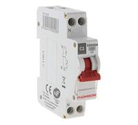 Thomson Disjoncteur à vis PH+N 2A NF Pouvoir de coupure 4.5KA