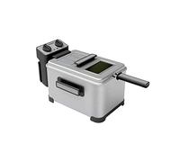 Thomson Friteuse avec capacité de 4 litres, revêtement antiadhésif, température réglable de 130 °C à 190 °C, minuterie de 30 minutes, puissance de 2750 W, aspect acier inoxydable, WT058