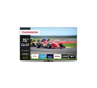 Thomson Google TV 75" QLED Pro avec pied central rotatif, 144Hz 189cm 2024