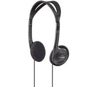 Thomson HED1115BK Casque supra-auriculaire filaire noir serre-tête léger Noir G