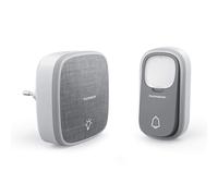 Thomson Kinétic Halo Plug Carillon sans Fil sans Pile, Prise 230 V | Bouton sans pile Kinétic, carillon sur prise, halo lumineux, jusqu’à 4 boutons et 4 carillons.