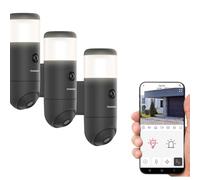 THOMSON - Lot de 3 caméras de Surveillance extérieure et motorisée Rheita 100